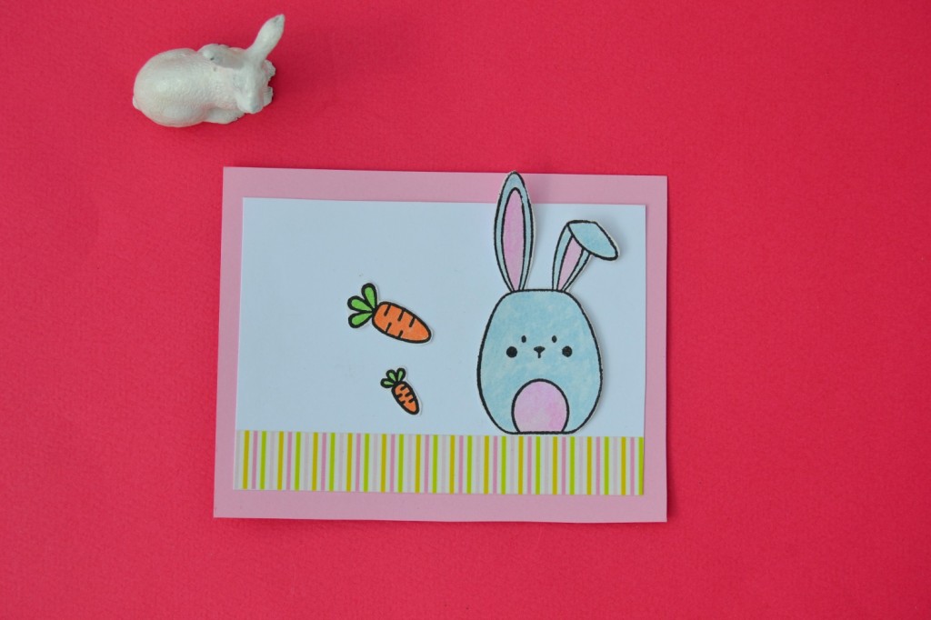 Pâques - carte lapin carottes