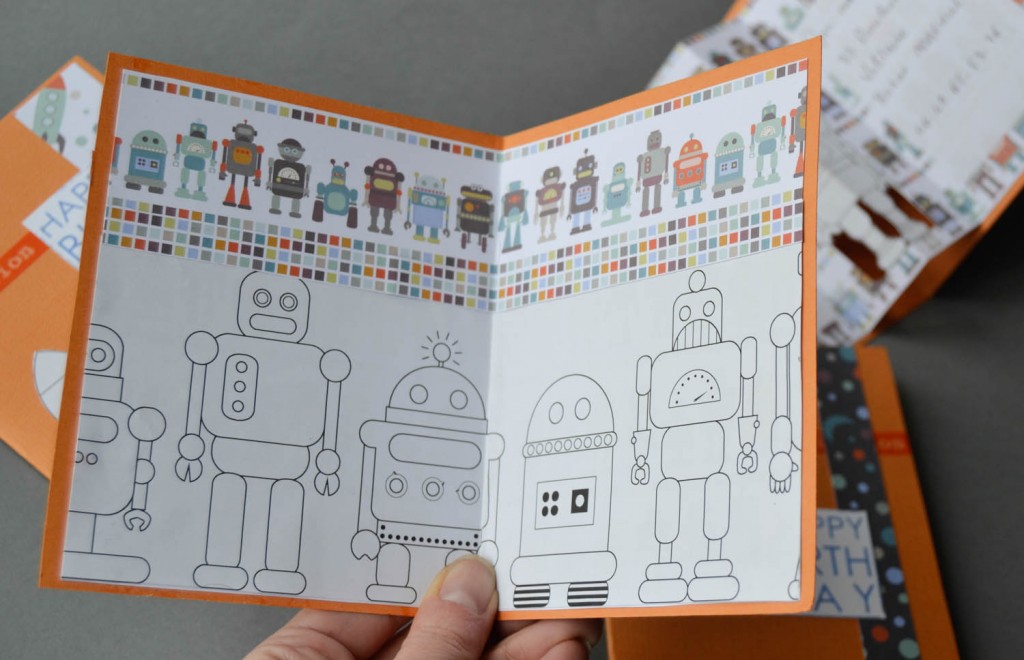 invitations d'anniversaire robots