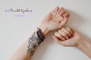Bracelet de perles améthyste