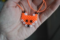 Le collier renard en perles hama