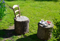 Faire une chaise avec un rondin de bois