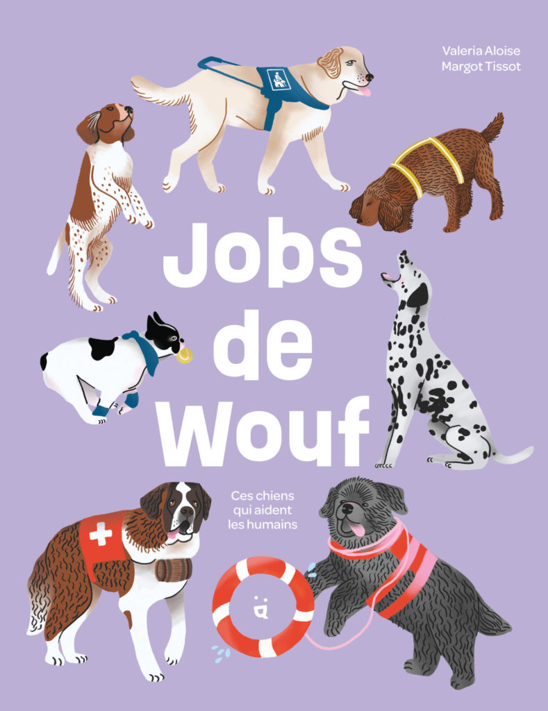 livre qui explique les métiers exercés par des chiens